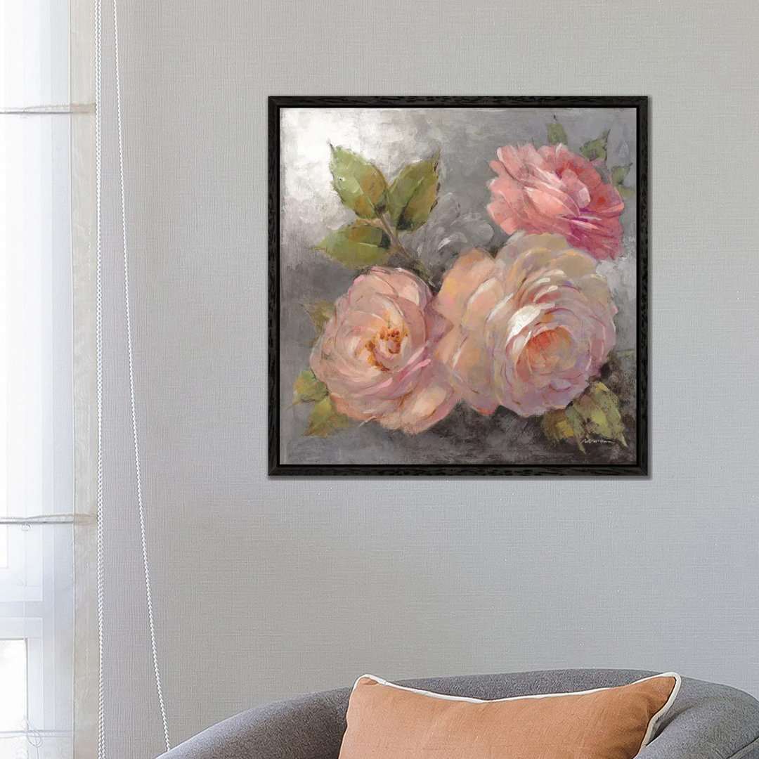 Leinwandbild Roses On Gray II