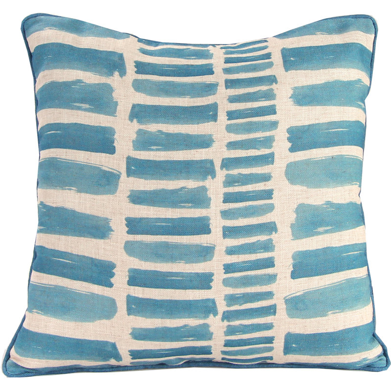 18" x 18" Indoor Throw Pillow, Blue Block