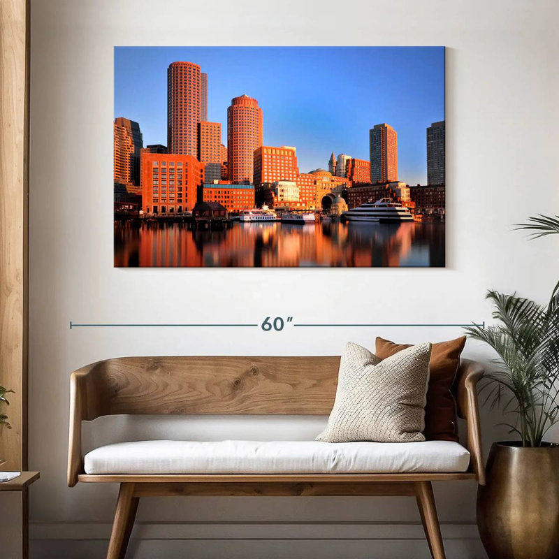 Boston Harbor Morning, 32" H x 48" W