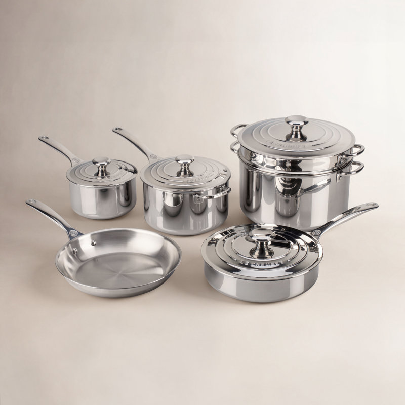 Le Creuset Stainless Steel 10 Piece Cookware Set