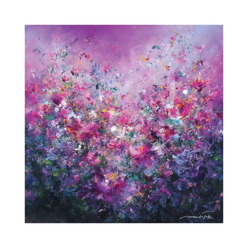 Spring Symphony by Jaanika Talts - Painting on Canvas, 30.48 cm H x 30.48 cm W, Wrapped Canvas