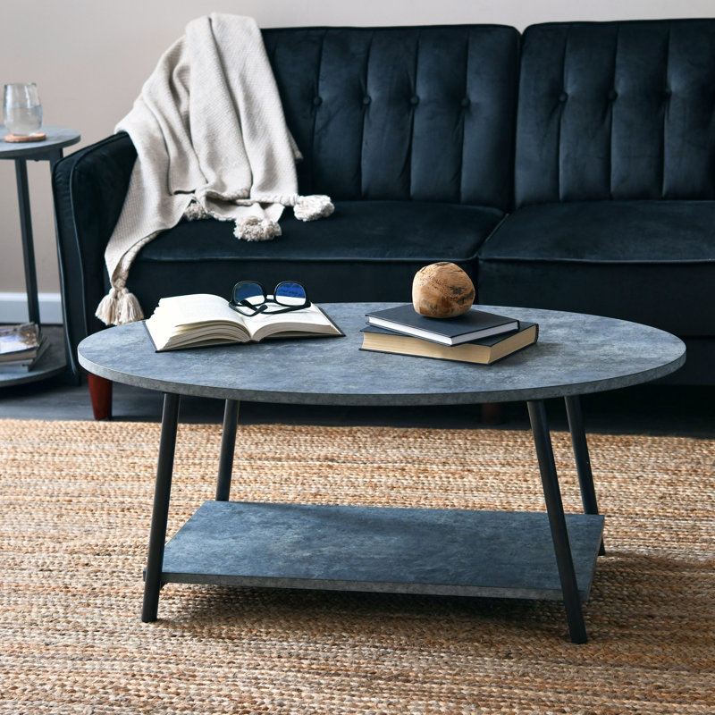 Table basse ovale à 2 niveaux Coast, Gris