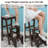 3 Tier Step Stool 3 in 1 Folding Ladder Bench-Brown-658340997