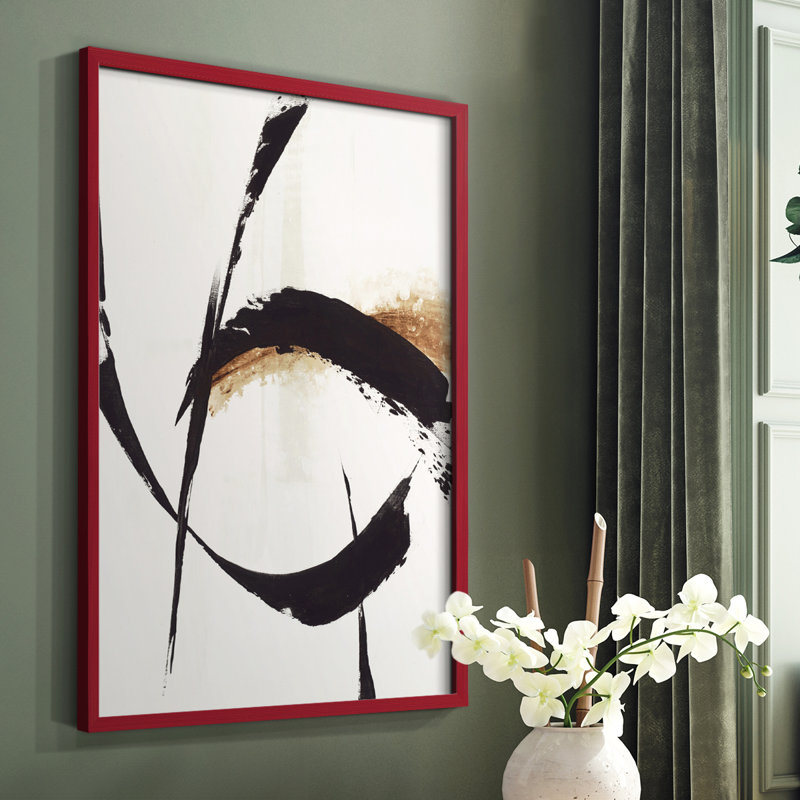 High Style I, reproduction encadrée - bois massif, Rouge, H 10 po x l 8 po