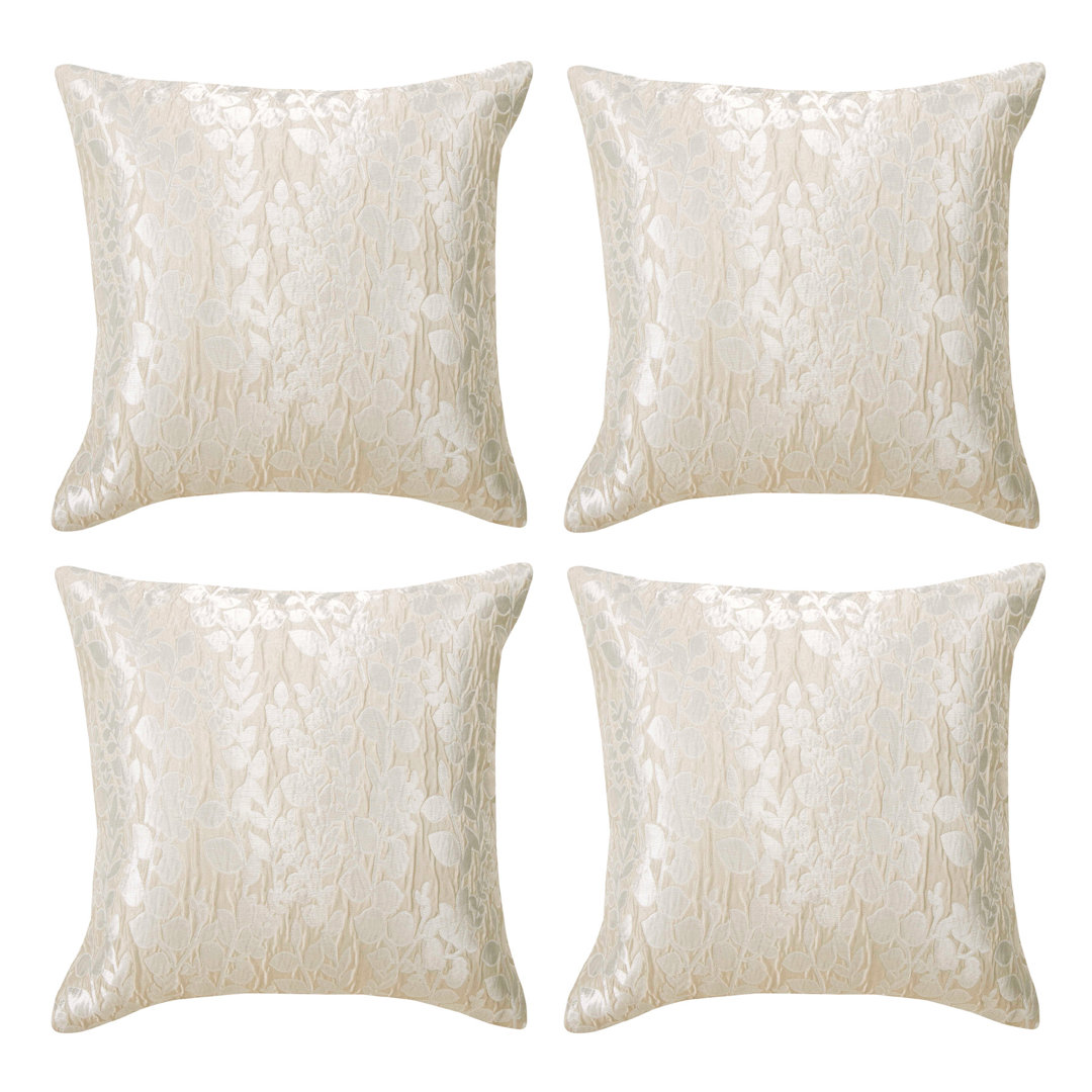 Dorfman Floral Square Cushion With Filling