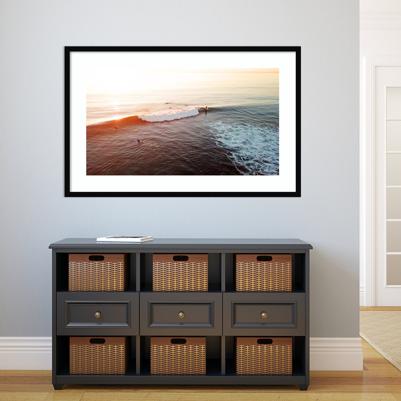 La Jolla 1 by Rachel Dowd, Noir Black Framed, 26.38" H x 41.38" W x 0.875" D