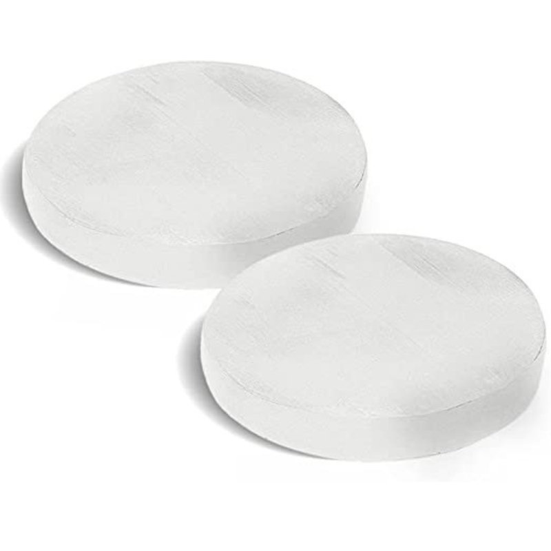 Natural Solution Selenite Crystal Charging Plate For Crystals And Healing Stones, 4.5" Selenite Round Disc For Home Office Table Decor - 2 Pack