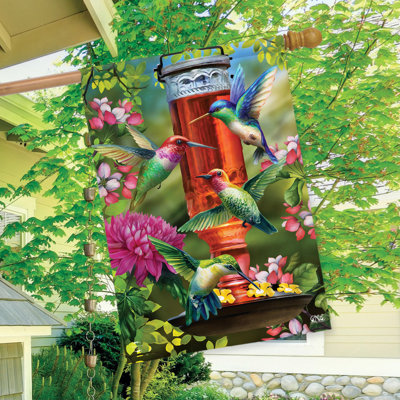 Hummingbird Feeder House Flag