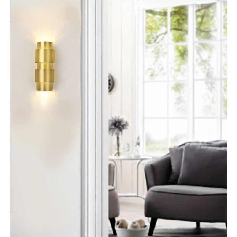 Minimalist Contemporary Ring Wall Sconce Light, Gold