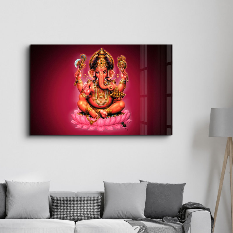 Élégante peinture murale en verre trempé de 13,8 po x 21,7 po | 100% verre trempé, épaisseur: 0,16 pouce | Imprimé UV pour des couleurs éclatantes | Parfait pour la décoration intérieure, le salon et les espaces de bureau