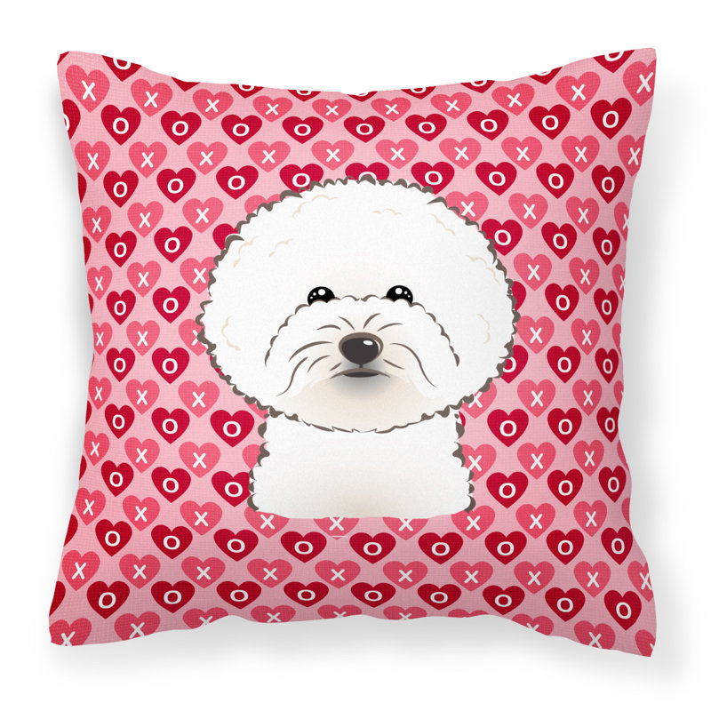 Outdoor Throw Pillow, 18" x 18", Bichon Frise