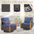 Drazen Wicker Steel Outdoor Seating Group-910527887-910527884