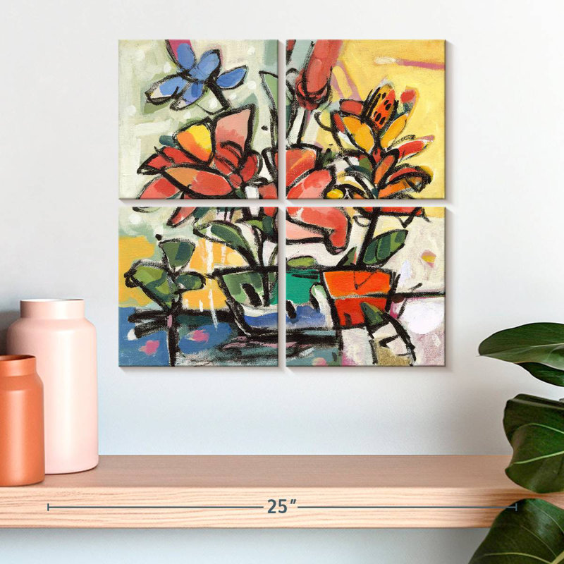 Southern Florals II, H 18 po x l 18 po