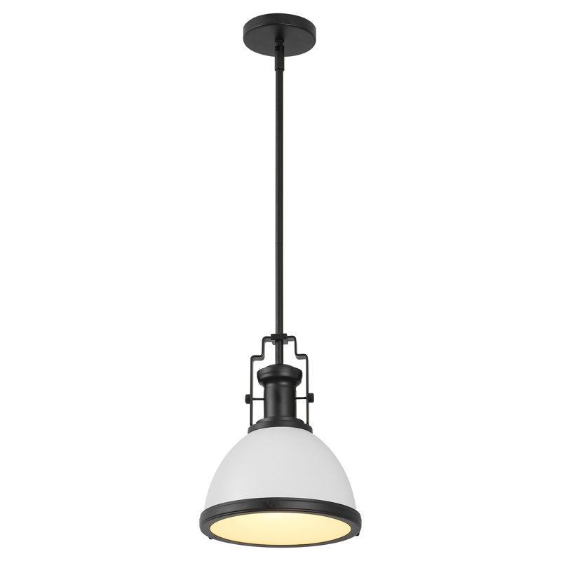 Staub 1 - Light Pendant, 12.25" H x 10" W x 10" D, Matte Black/White