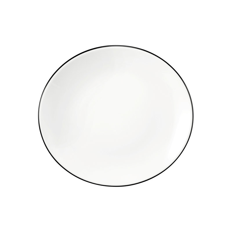 Seltmann Weiden Frühstücksteller oval 21 cm Modern Life Black Line