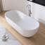 69" x 30"  Freestanding  Tub Solid Surface Soaking Bathtub-101589078