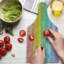 Multicolore planche à découper en verre trempé Ambesonne