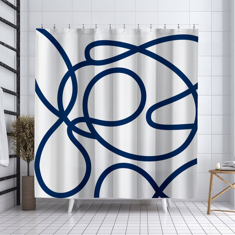 Rideau de douche Coco, Bleu marine