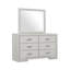 Commode transitionnelle l 61,6 po, blanc rustique