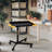 Portable Rolling Work Table - Adjustable Height (34-48”), Tool Tray With Rubber Padding, 125Lbs Load, 3” Lockable Casters, Workshop & DIY