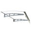 Auvent de porte de 47 po de largeur x 34 po de profondeur, alliage de polycarbonate solide et d'aluminium, résistance à la chaleur de -40 à 248 po, cantonnière, cantonnière durable 47 x 34 po. Polycarbonate de qualité, supports, stable