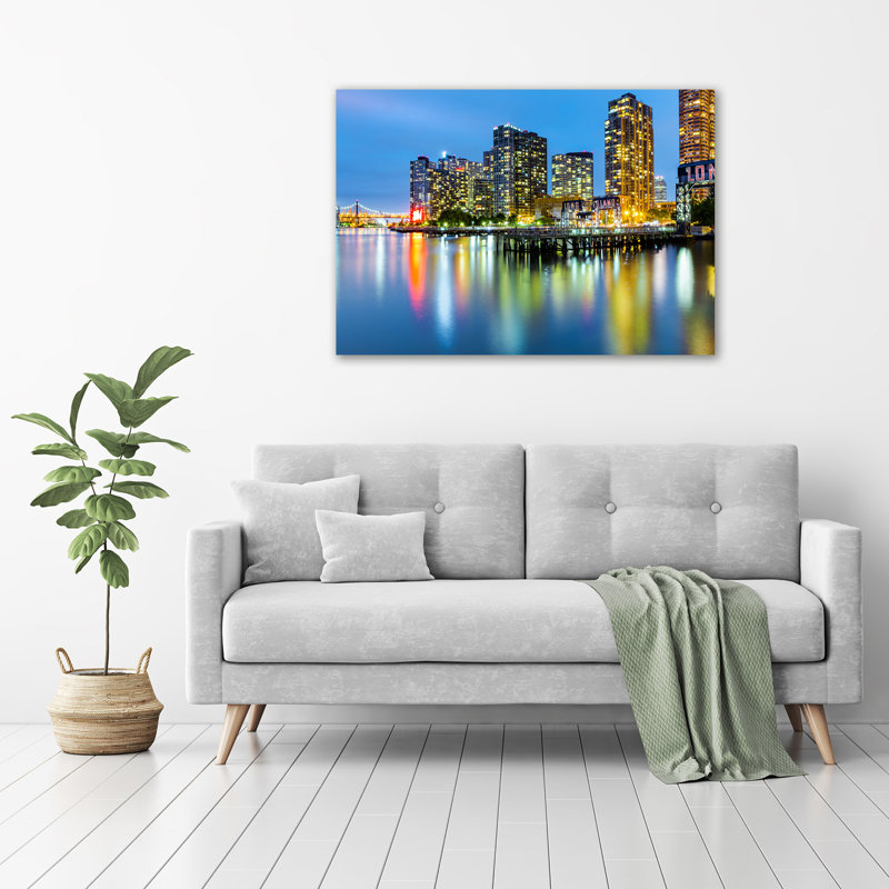 New York By Night - Wrapped Canvas Print