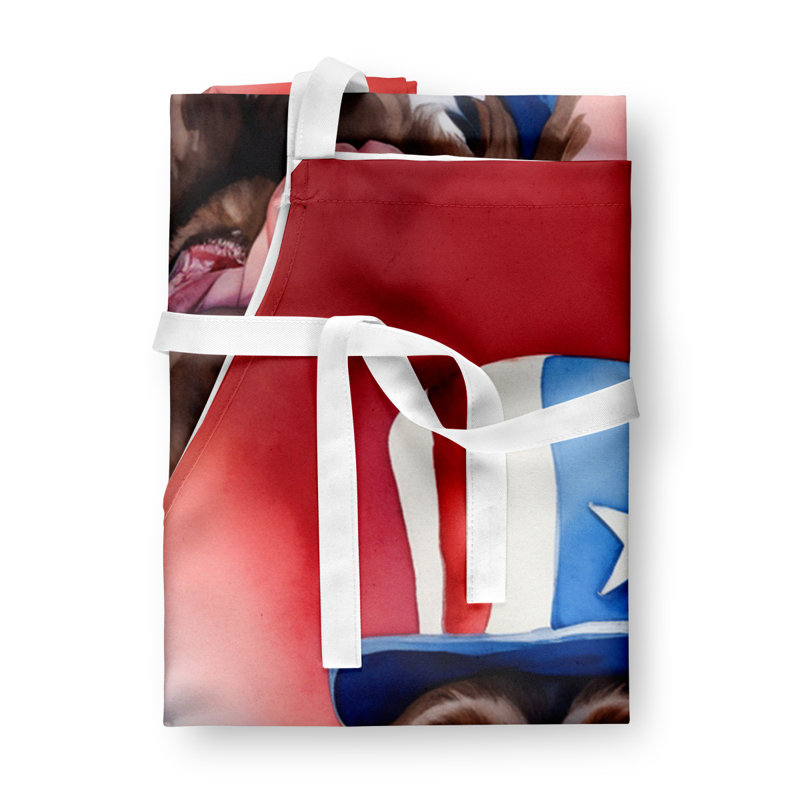 Patriotic American Apron, Dark Brown Newfoundland