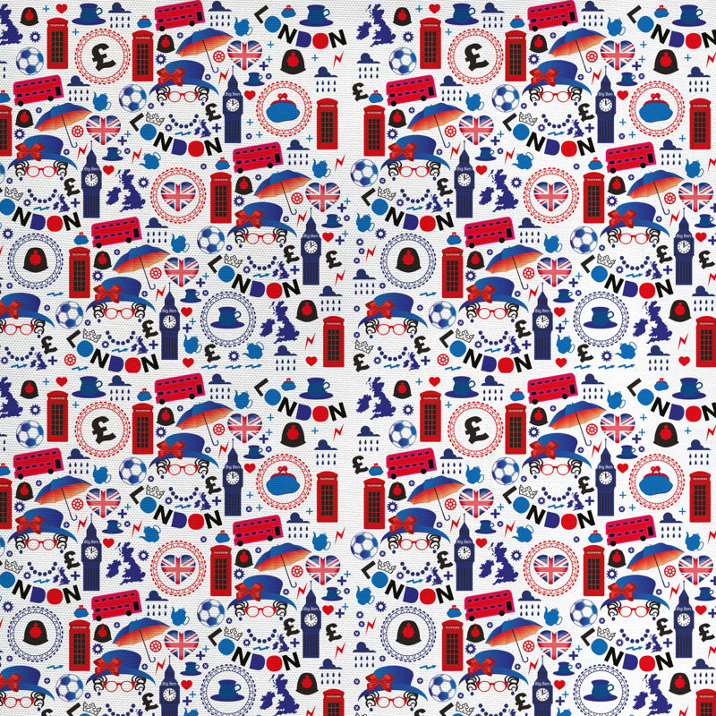Tissu de londres, l 58 po x L 108 po