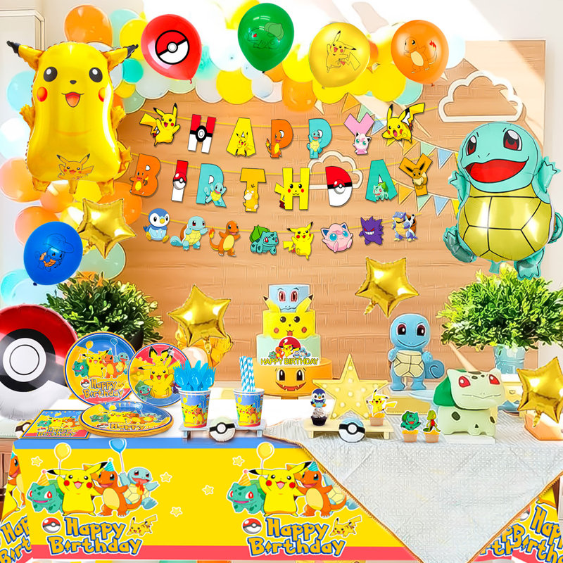 Décorations d'anniversaire de dessins animés, 131 pièces