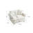 3 Piece Living Room Furniture : 1+1+3 Seats , White Chenille, Solid Wood In - Materials, Frame, Relaxing Experience