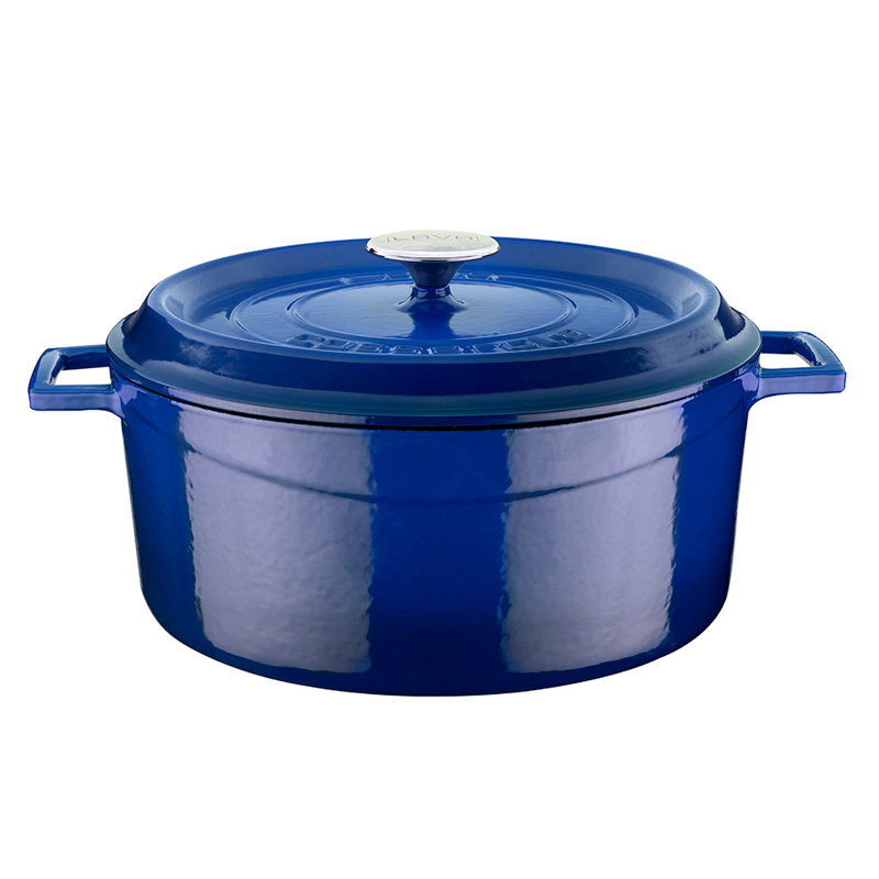 Cocotte ronde en fonte Turgla Home, 4 pte, Bleu