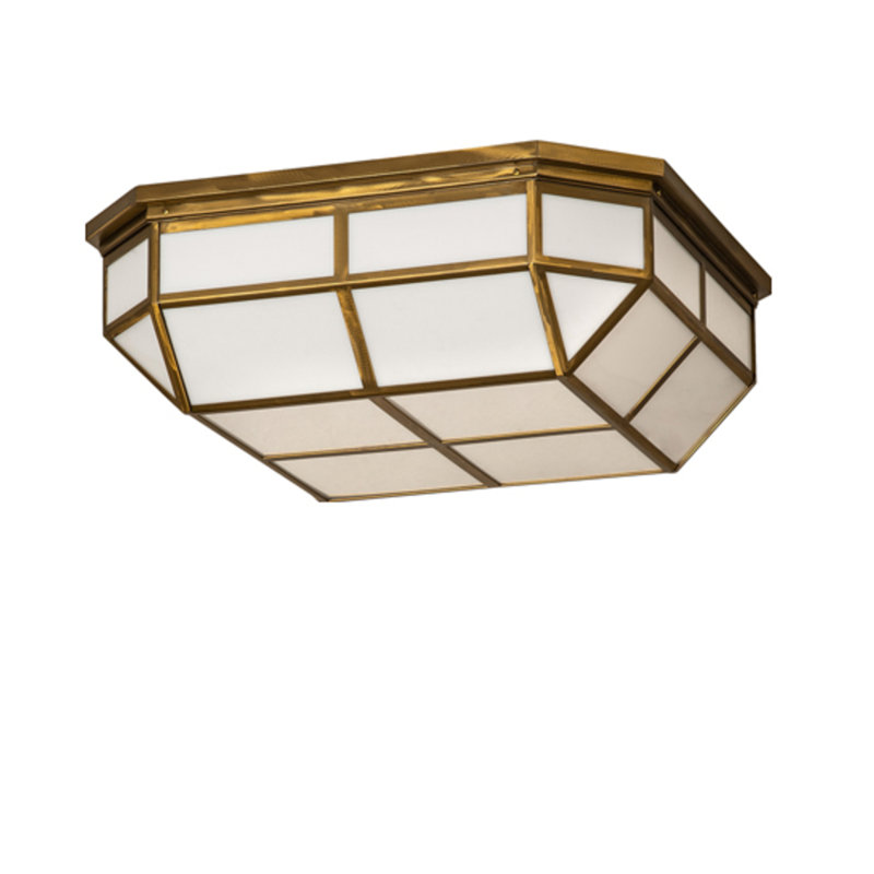 Gibbon LED Flush Mount, Gold Matte, 8.5" H x 30.5" W x 25.5" D