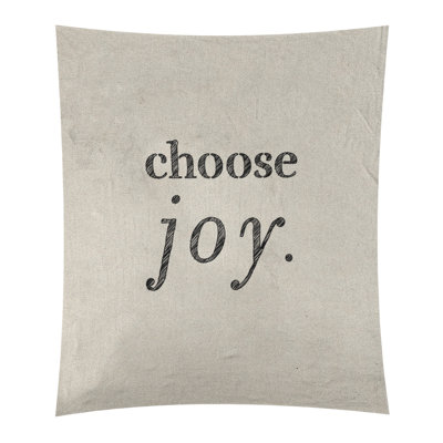 Tapisserie de polyester, choisir la joie citation