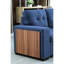 Canapé modulaire bleu avec 3 sièges, mélange de lin, rembourrage en mousse, 92 po x 53 po x 34,5 po, chaise de rangement et coussins amovibles en tissu 3 po, rembourrage, dossier-1969120569-1969120560