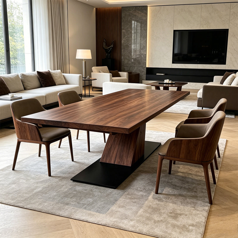 Chinese Wabi-Sabi Solid Wood Dining Table