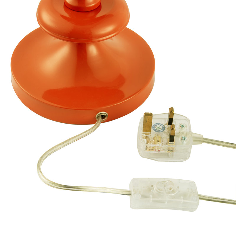 Metal Table Lamp, Orange