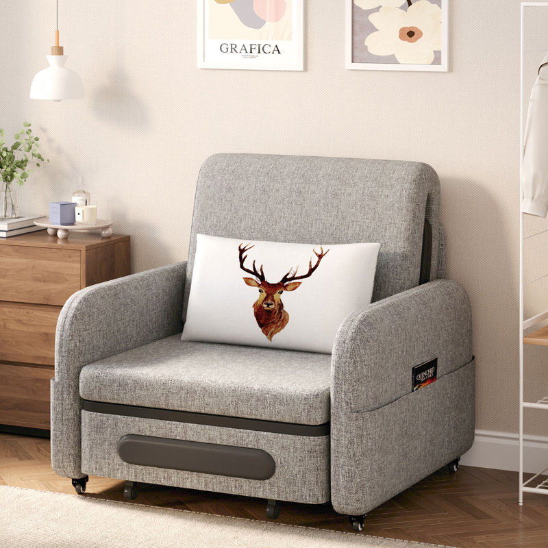 Adjustable Backrest With Hidden Storage Retractable Sofa Bed