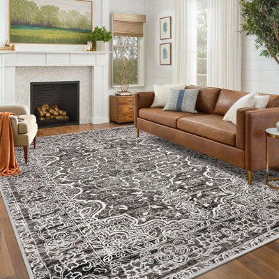 Area Rug Machine Washable Rugs With Rubber Backing For Living Room