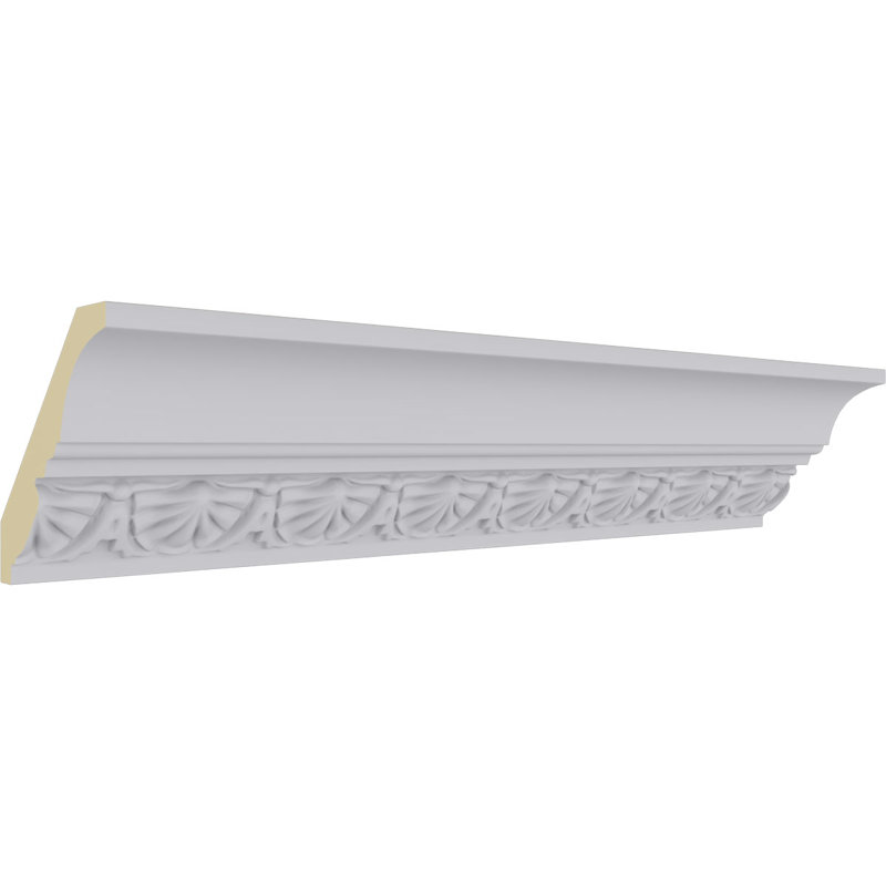 2 7/8"H x 2 3/4"P x 4"F x 94 1/2"L Shell Crown Moulding