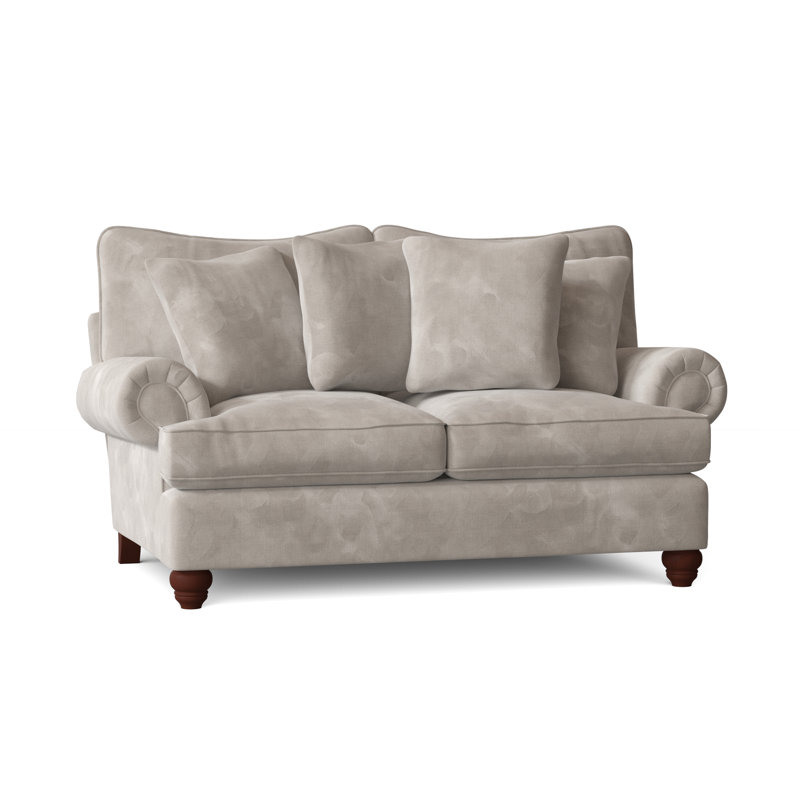 Woodburn Loveseat, Yes, Tweetie 8 Brown Performance Velvet, Manhattan