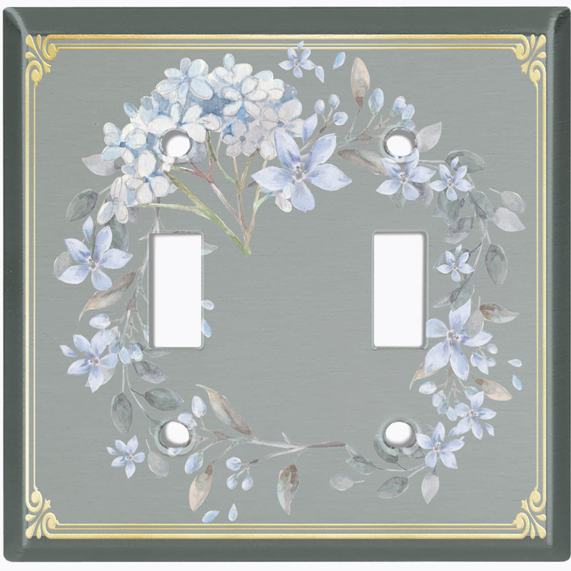 Patterned 2 - Gang Toggle Light Switch Standard Wall Plate