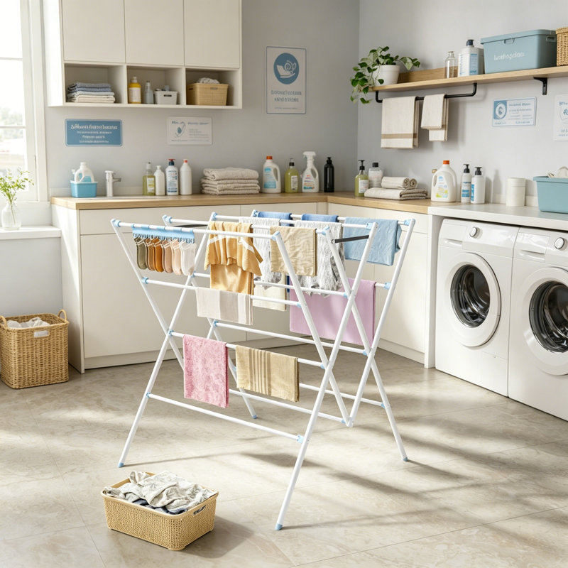 74cm Portable Wardrobe, Blue