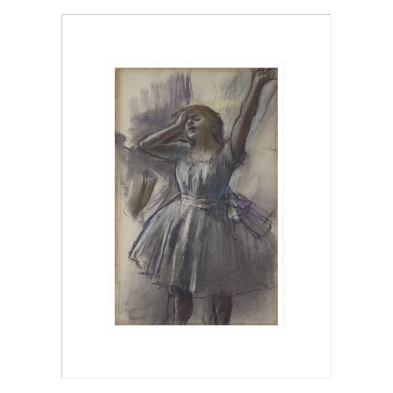 «Dancer Stretching» par Edgar Degas, impression giclée sur cadre, H 16,75 po x l 12,71 po
