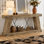 Console 70,9 pouces avec rangement, canapé-lit étroit en bois pour le couloir, l'entrée et le salon