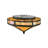 Rustic Lodge Glass Flush Mount