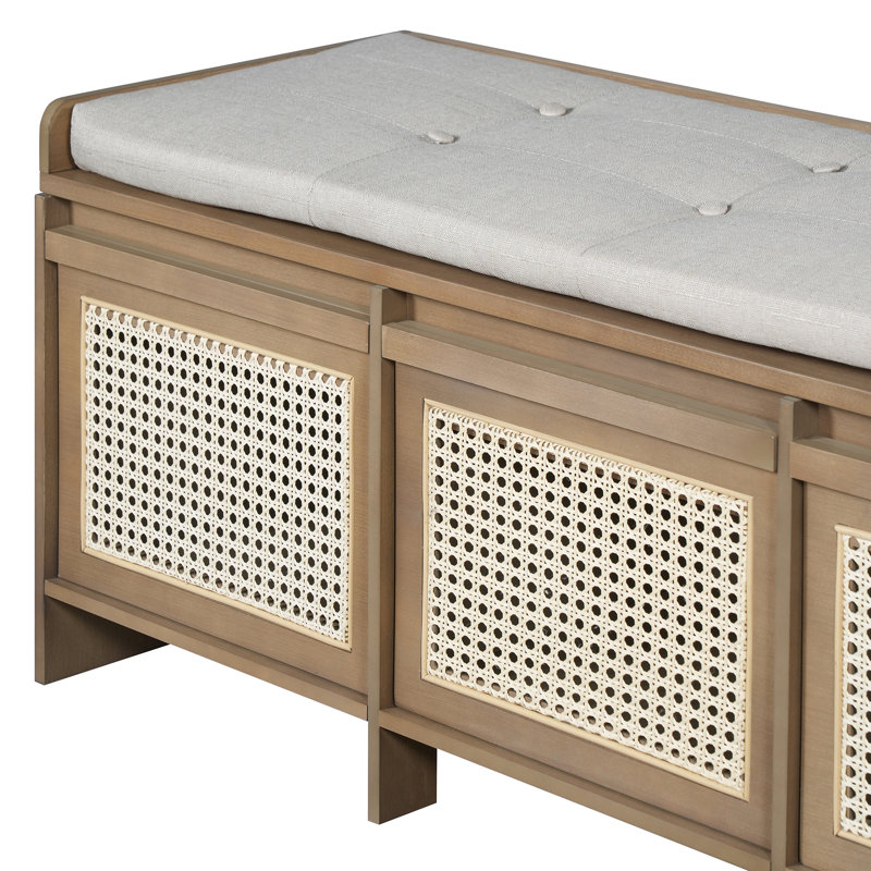 Fabric Upholstered Bench, Naturel