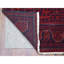 Tapis afghan satiné rouge en laine nouée à la main 3 pi 5 po x 4 pi 10 po 712323EFBCF94A059F4196F53D163AD8