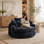 Fauteuil de 55 po en mousse de polyester, chaise ronde surdimensionnée avec coussins-744282242