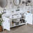 72-Inch White Double Sink Bathroom Vanity, With Quartz Countertop And Ceramic Basin, Pre-Assembled