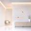100cm Aluminium Black LED Flush Mounted Sconce (Set of 2)
